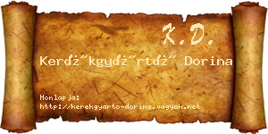 Kerékgyártó Dorina névjegykártya