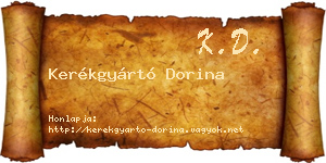 Kerékgyártó Dorina névjegykártya